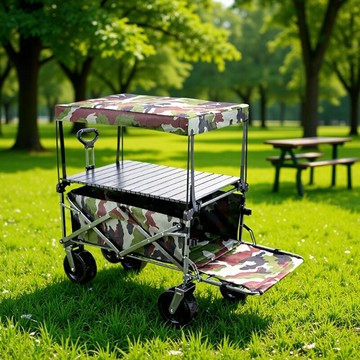 【含稅/免運】 戶外露營車防嗮防雨棚桌板折疊野營手拉車小推車野餐車擺攤車遮陽