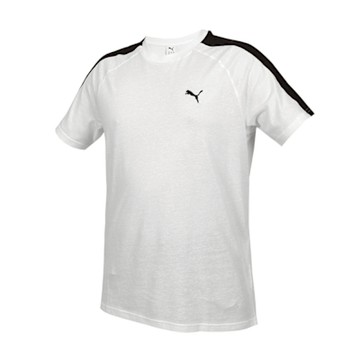 PUMA 男流行系列T7短袖T恤-上衣 休閒 慢跑 歐規 62959202 白黑