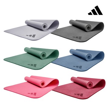 adidas 愛迪達 環保壓紋瑜珈墊-10mm (附贈背帶)