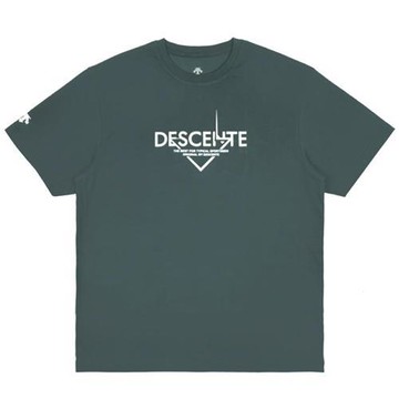Descente 迪桑特 短袖上衣 男裝 女裝 純棉 綠【運動世界】SQ123UTS38-DGRY