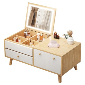 LED燈梳妆臺 尺寸80x39.8x38厘米  原木