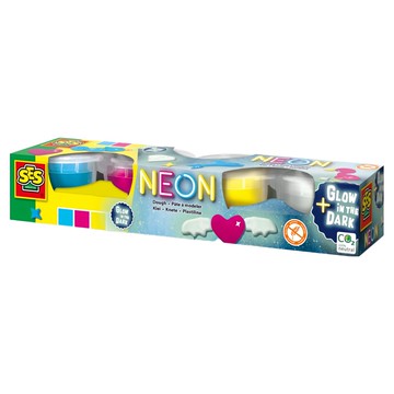 荷蘭SES 霓彩夜光創意黏土4色  多色  360g  1盒