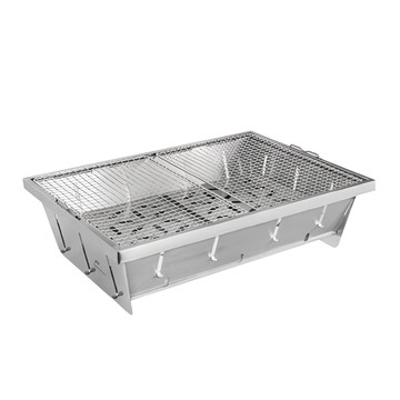 Naturehike 挪客 野穀 不銹鋼折疊燒烤架 十字烤網 NH20CJ006 不銹鋼本色  1個  33.5 x 23cm