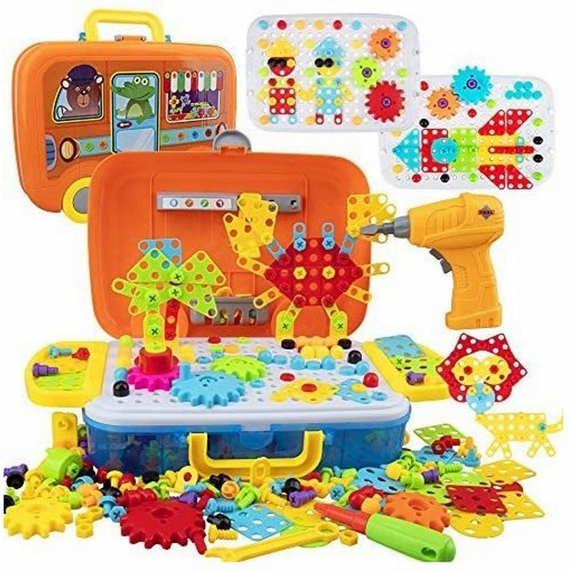 Wisestar 380pcs電動ドリルおもちゃ ネジ 大工さんセット Stem 立体 車 収納ボックス付き クリスマス 誕生日 プレゼント Diy 通販 Lineポイント最大get Lineショッピング