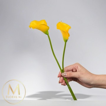 以後都走花路吧🌷快速出貨【Floral M】氣質仙女黃色海芋仿真花花材（5入組）