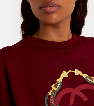 Gucci Logo embroidered cotton sweatshirt