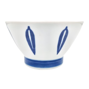 有田燒 藍繪4井系列碗  藍繪葉紋  1個