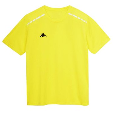 KAPPA 義大利 型男吸濕排汗短袖圓領衫 清黃 361K6CWT49 台灣製