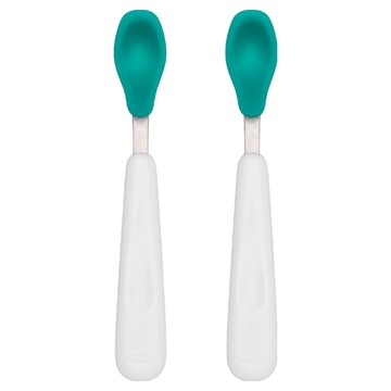 OXO tot 矽膠湯匙組  靚藍綠  2支