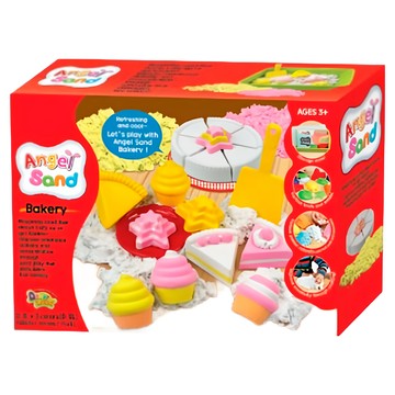 Donerland 天使沙蛋糕遊戲組 內含動力沙 附收納箱及模具  多色  1.345kg  1組
