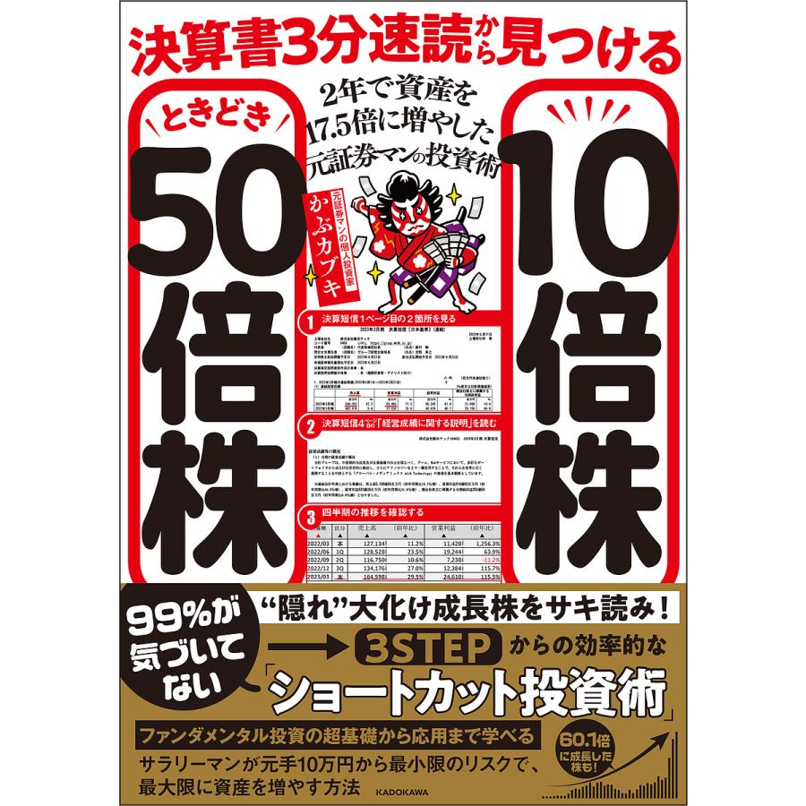 決算書3分速読から見つける10倍株ときどき50倍株 2年で資産を17.5倍に増やした元証券マンの投資術