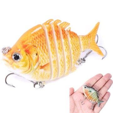 ~廣隆~促銷中-顏色隨機 亞馬遜羅非魚 6節魚6.35cm-9.3g 多節魚 假餌 路亞餌 仿生餌 擬餌 泳姿逼真