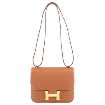 展示商品 _HERMES 金釦 EPSOM皮 Constance 18 康康包 (金棕色)