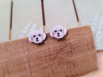 | 手繪寵物系列 | 馬爾濟斯貼耳耳環