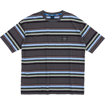 NCAA 短T 短袖 深咖啡 撞色 條紋 寬鬆 落肩 棉T 中性 7325103711