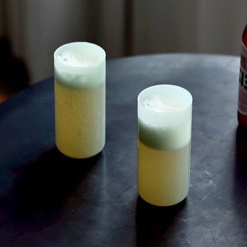 復古風奶玉玻璃杯2入組-210ml-多色可選 翡翠綠