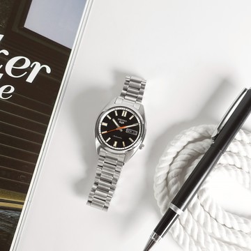 SEIKO 精工 / SRPK89K1 / 5 Sports 機械錶 防水100米 星期日期 不鏽鋼手錶 黑色 37mm