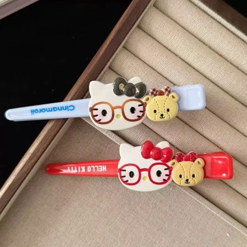 隔日到貨💡 kt貓髮夾 貓咪髮夾 卡通髮夾 一字夾 劉海夾 邊夾 髮飾 卡通髮飾 可愛卡通一字髮夾 百搭鴨嘴夾