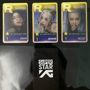 ⭐韓國代購正版⭐BLACKPINK游戲閃卡SSY BIRTHDAY 21YG Super star同款限量變換卡