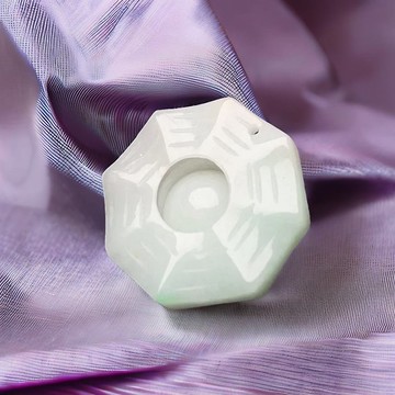 【乾坤太極】冰糯翡翠八卦吊飾 | 天然緬甸翡翠A貨 | 送禮