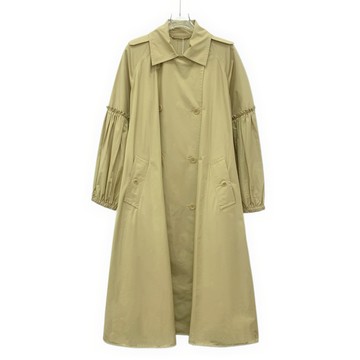 (2XL) max mara 質感棉質雙排扣風衣棕色綁帶外套