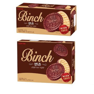 【蝦皮直營特選】韓國 LOTTE 樂天 BINCH 巧克力餅乾 濃郁滑順