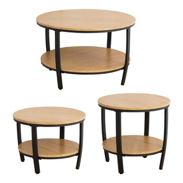 【IDEA】LOFT雙層置物收納圓弧茶几組A+B