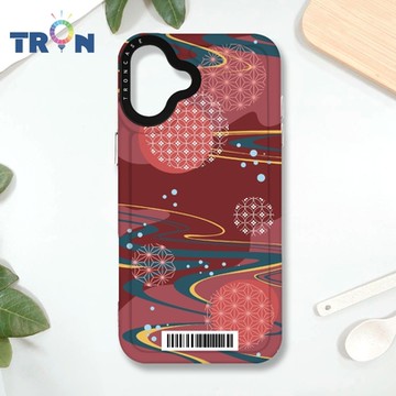 TRON IPHONE 16 PLUS 日系和風圓點星河系列 防摔 MAGSAFE 磁吸 太空載具殼 透白 手機殼