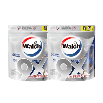 Walch Walch 威露士9X抗菌洗衣膠囊(運動) 補充包34顆 x 2袋