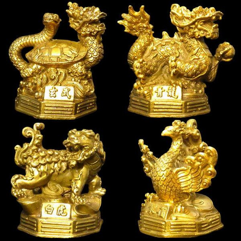 陶芸作品「青龍白虎朱雀玄武風水四神セット」(整理番号:あ05)
