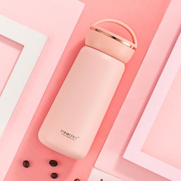 高顏值簡約隨手杯保溫杯女生少女心ins學生杯316便攜小可愛咖啡杯