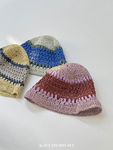 手工草帽女夏季遮陽防曬海邊度假太陽帽鏤空透氣顯臉小水桶漁夫帽