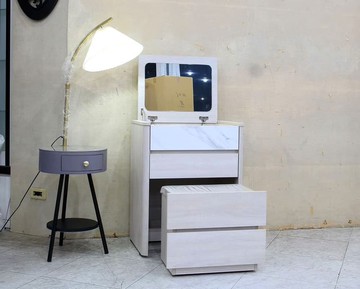 【歐風別館】丹尼爾二尺白梧桐色掀蓋化妝台【基隆至台中免運費】