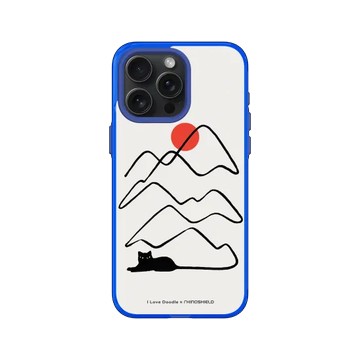 iPhone 15 Pro Max JellyTint 激光藍 - ilovedoodle (Lim Heng Swee) - Cat Landscape - Tail 貓咪尾巴