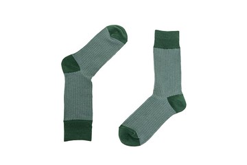 竹節紋理紳士襪 軍綠