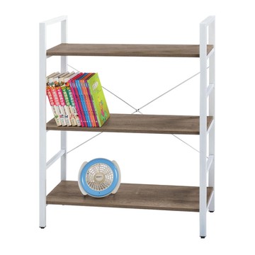 文創集 亞可瑪2.7尺開放式三層書架(二色可選)-81x34x130cm免組