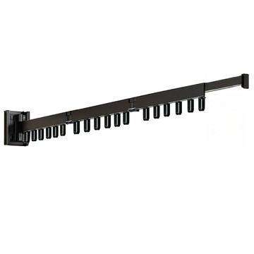 小麥購物 太空鋁折疊曬衣架 3折 L741  黑色  114 x 9 x 6.5cm