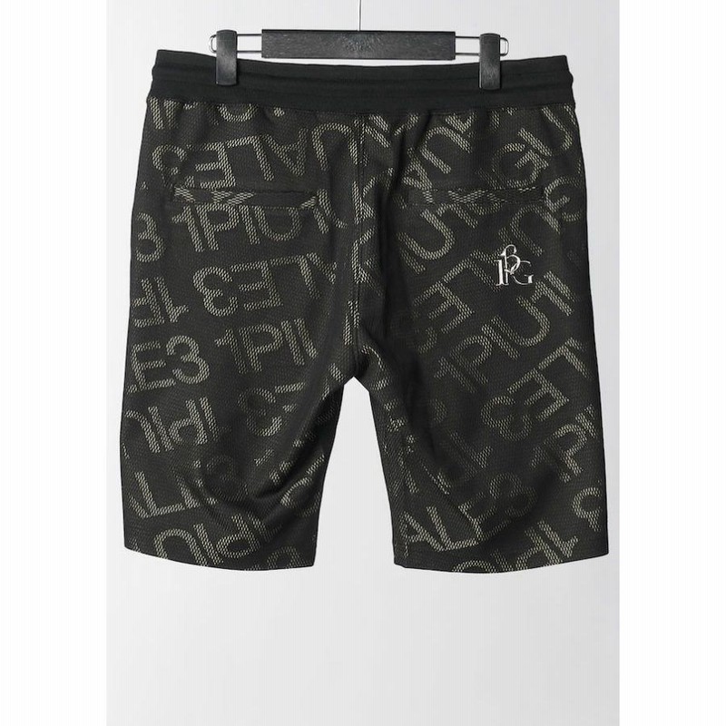 1PIU1UGUALE3 113 GOLF JERSEY SHORTS DIAGONAL LOGO ウノピゥウノ  