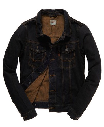 Superdry Men's Men's Copperfill Slim Jacket Navy / Blackened Raw - Size: L