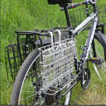 【臺灣出貨】自行車前置車籃子防水摺疊車筐山地車掛籃可摺疊掛式車筐前後通用