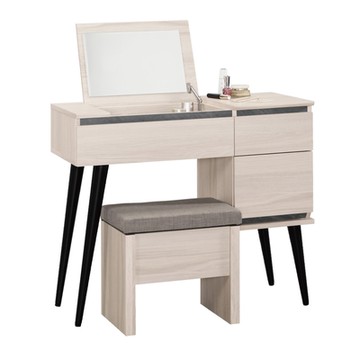 文創集 納莉爾3尺上掀式鏡台組合(含化妝椅)-90x40x76cm免組