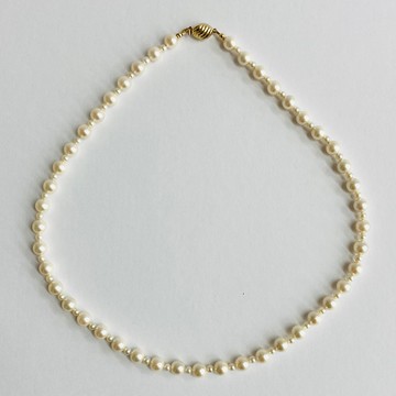 貝珍珠設計項鍊M/約6mm約45cm/奶油雙色/G/made in japan