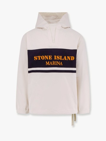 Organic cotton sweatshirt with Stone Island Marina embroidery - STONE ISLAND - gender_Man