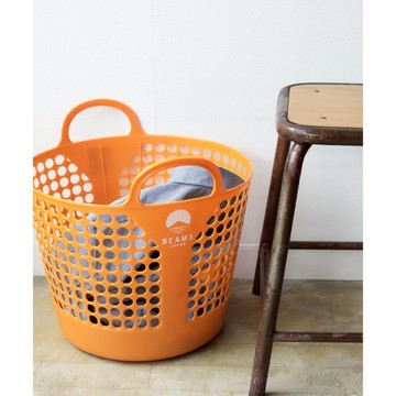 beams 洗濯かご BEAMS JAPAN 洗衣籃 ORANGE橘色 OFF WHTE白色 NAVY藍色