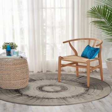 【山德力】現代風格圓毯 直徑200cm 木輪