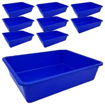 [福利商品]48-6_百貨King 400密林 置物 收納籃, 38.8 x 31 x 10cm, 藍色, 3個