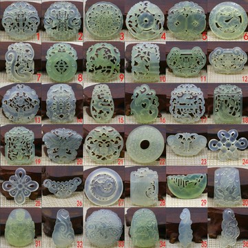 岫玉吊墜雙面鏤空貔貅平安扣仿古龍福壽生肖龍鳳玉佩DYI配飾掛件