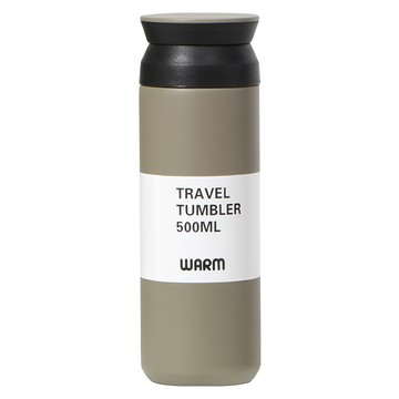 FOREVER 日式304不鏽鋼真空保溫瓶 21.5 x 6.5cm  灰色  500ml  1個