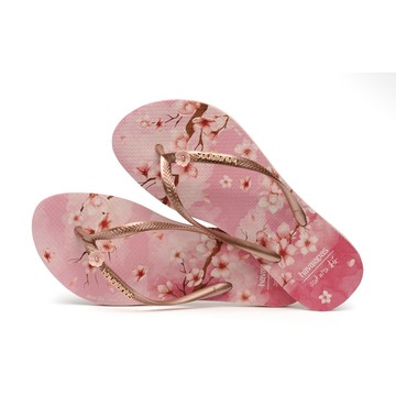 【havaianas 哈瓦仕】Slim Cherry 櫻花限定款 芭蕾粉 女鞋 巴西人字拖 夾腳拖鞋