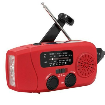 便攜多功能太陽能收音機充電帶手電筒戰備手搖發電應急收音機SOS【宜家良品百貨】